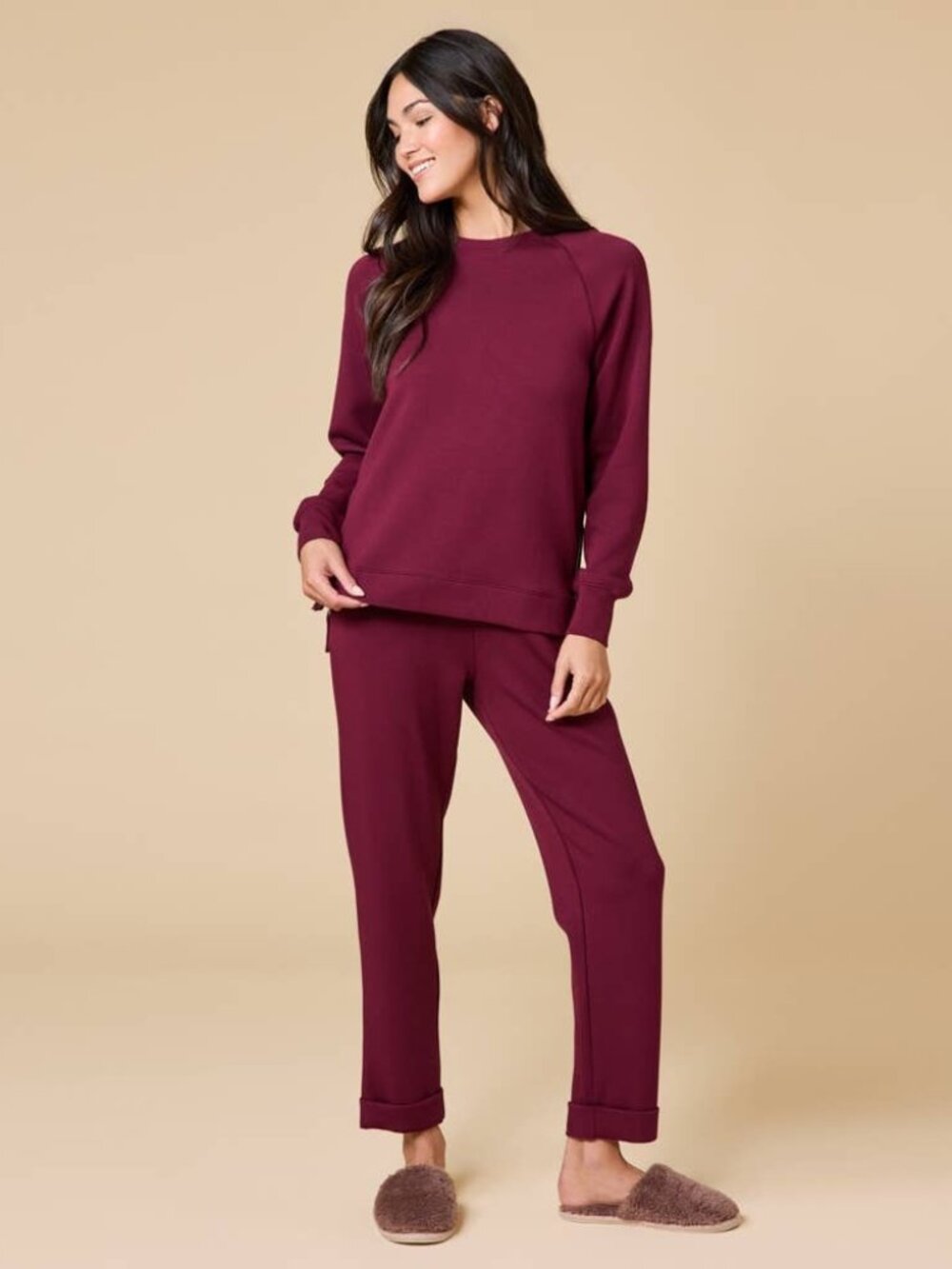 NWT Softies Athleisure DreamTech Crew Tunic with Side Zip & Flood Pant